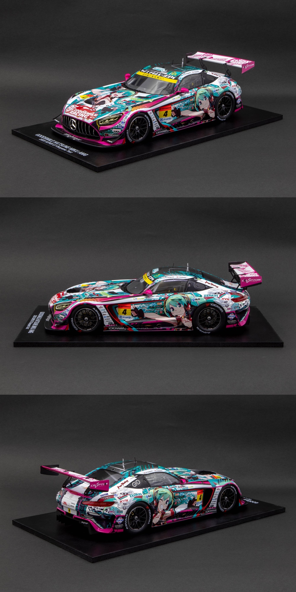 이그니션 X 굿스마일 레이싱 1:18 굿스마일 Hatsune Miku Amg Gt 2020 슈퍼 Gt 오카야마 테스트 버전  Ignition Model 1/18 Good Smile Hatsune Miku Amg 2020 Super Gt Okayama Test  Ver.