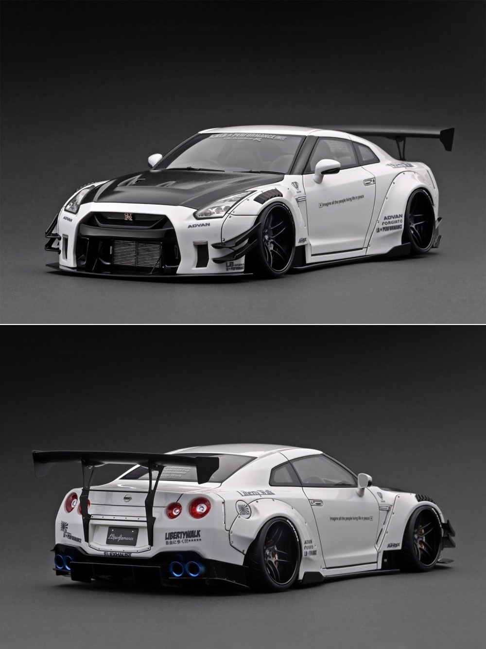 爆売り！ イグニッションモデル 1 18 LB WORKS GT-R R35 ブルー