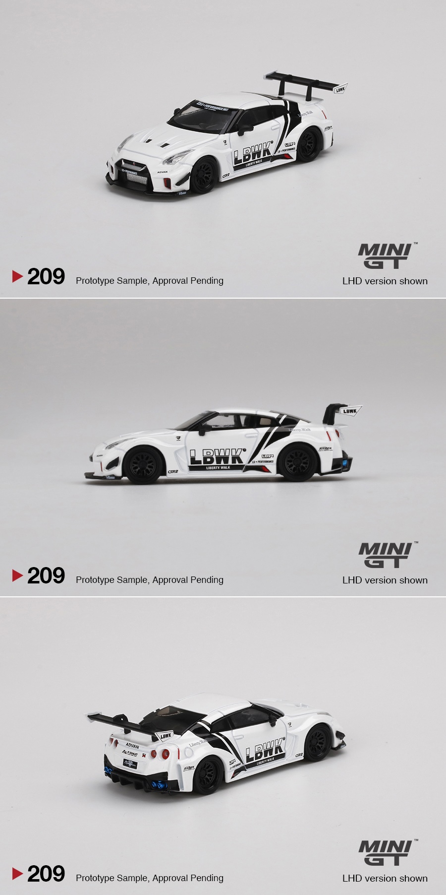 MINI GT] 미니지티(209) 1:64 LB-실루엣 웍스 GT 닛산 35GT-RR 버전2